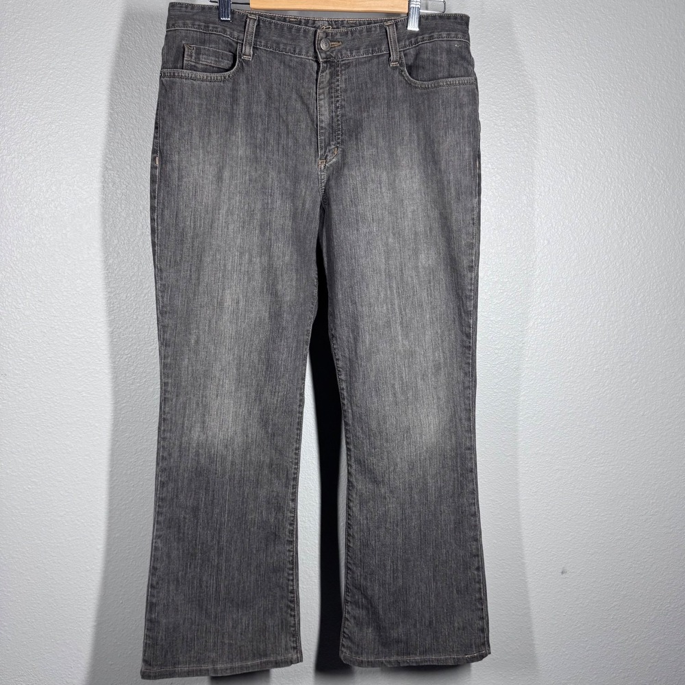 VTG Eddie Bauer Womens Natural Fit Denim Jeans Charcoal Mid Rise Straight Leg